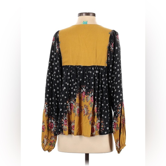 Anthro Farm Rio Floral Polka Dot Tassel Tie Blouse Top - Picture 10 of 16